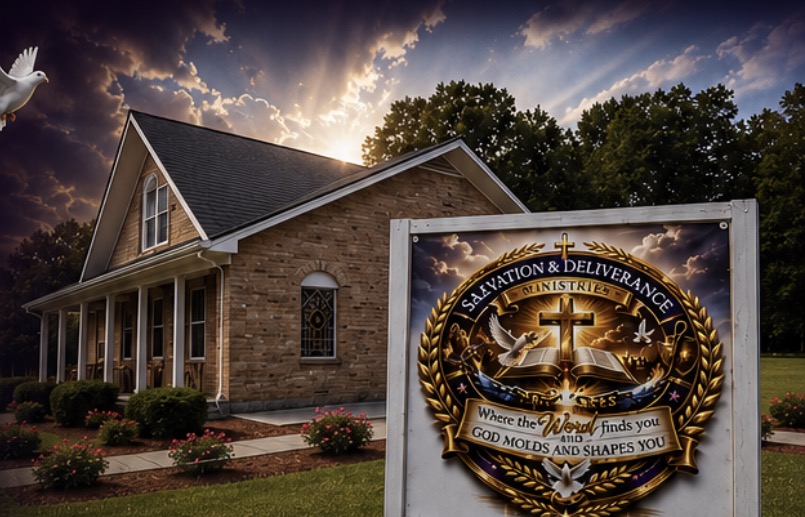 Salvation & Deliverance Ministries church building and sign